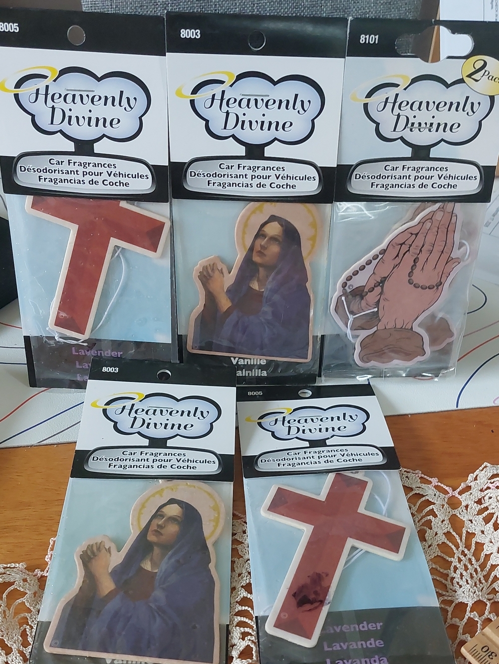 Heavenly Divine Religious Car Air Freshener Lot (6 Fresheners Total)